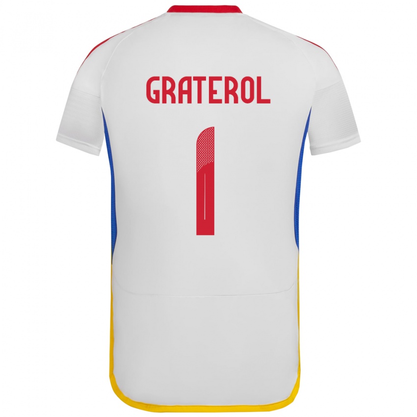 Kinder Venezuela Joel Graterol #1 Weiß Auswärtstrikot Trikot 24-26 T-Shirt