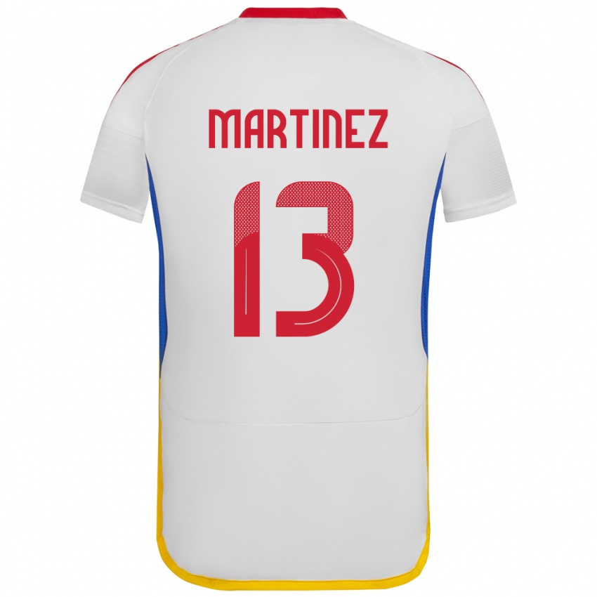 Kinder Venezuela José Martínez #13 Weiß Auswärtstrikot Trikot 24-26 T-Shirt