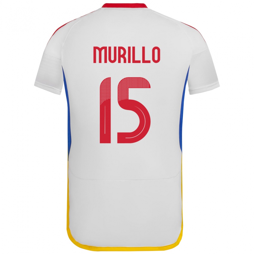 Kinder Venezuela Jhon Murillo #15 Weiß Auswärtstrikot Trikot 24-26 T-Shirt