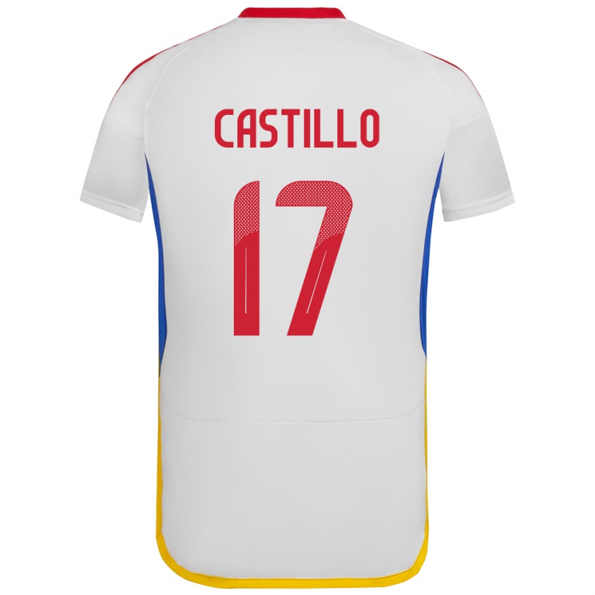 Kinder Venezuela Edson Castillo #17 Weiß Auswärtstrikot Trikot 24-26 T-Shirt