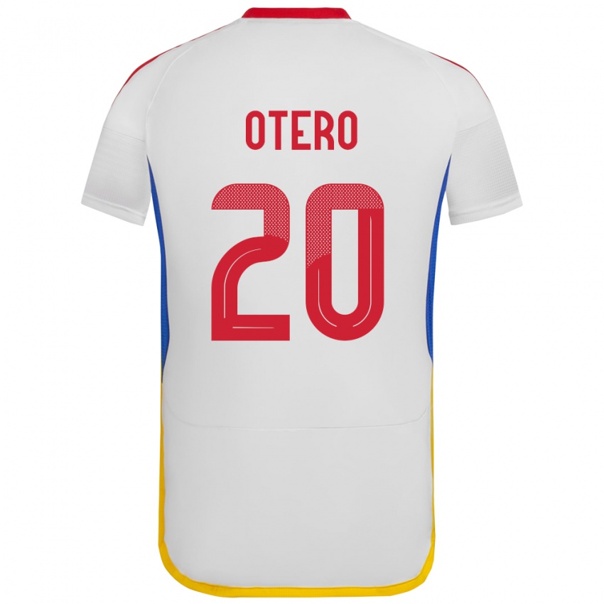 Kinder Venezuela Rómulo Otero #20 Weiß Auswärtstrikot Trikot 24-26 T-Shirt