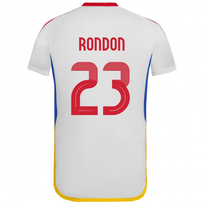 Kinder Venezuela Salomón Rondón #23 Weiß Auswärtstrikot Trikot 24-26 T-Shirt