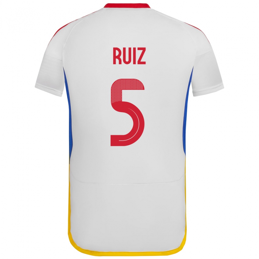 Kinder Venezuela Emerson Ruíz #5 Weiß Auswärtstrikot Trikot 24-26 T-Shirt