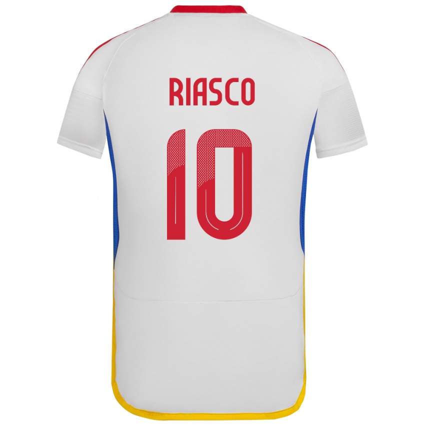 Kinder Venezuela José Riasco #10 Weiß Auswärtstrikot Trikot 24-26 T-Shirt