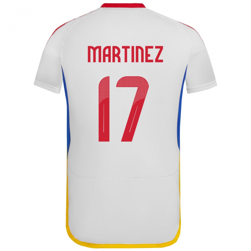 Kinder Venezuela David Martínez #17 Weiß Auswärtstrikot Trikot 24-26 T-Shirt