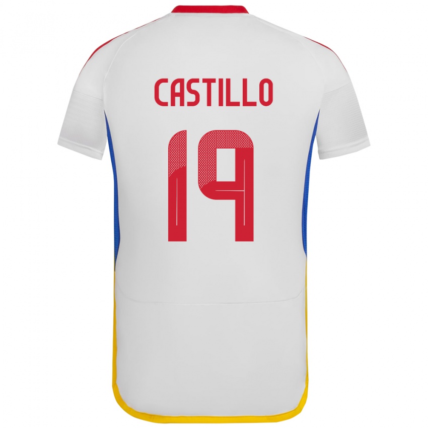 Kinder Venezuela Bryan Castillo #19 Weiß Auswärtstrikot Trikot 24-26 T-Shirt