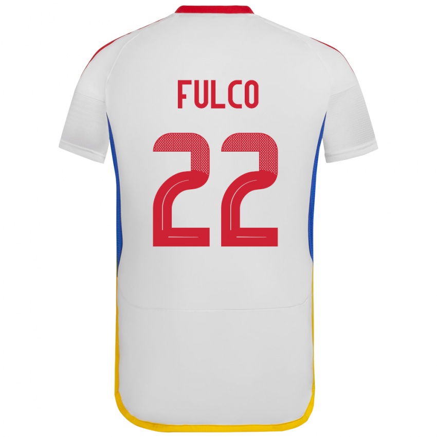 Kinder Venezuela Pedro Fulco #22 Weiß Auswärtstrikot Trikot 24-26 T-Shirt