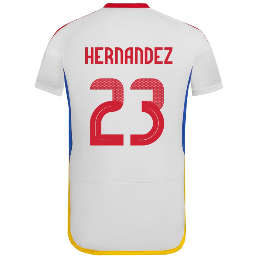 Kinder Venezuela Luifer Hernández #23 Weiß Auswärtstrikot Trikot 24-26 T-Shirt