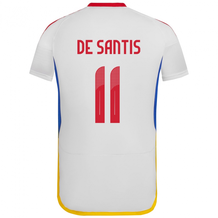 Kinder Venezuela Jeriel De Santis #11 Weiß Auswärtstrikot Trikot 24-26 T-Shirt