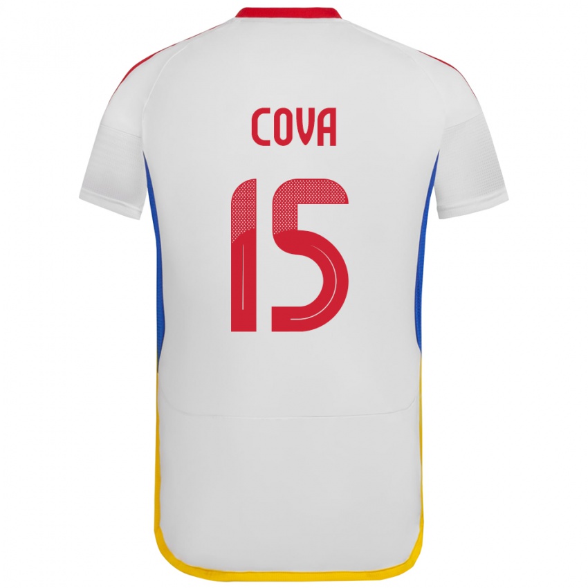 Kinder Venezuela Adrián Cova #15 Weiß Auswärtstrikot Trikot 24-26 T-Shirt