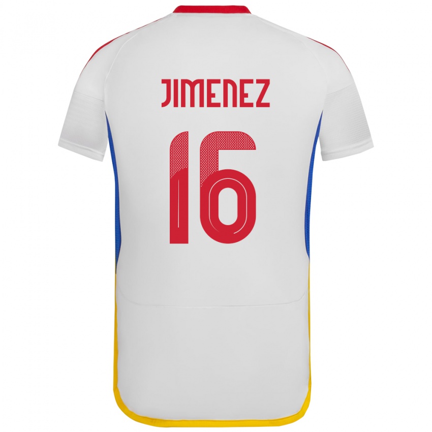 Kinder Venezuela Néstor Jiménez #16 Weiß Auswärtstrikot Trikot 24-26 T-Shirt