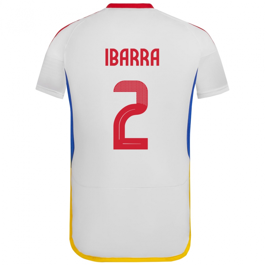 Kinder Venezuela Pablo Ibarra #2 Weiß Auswärtstrikot Trikot 24-26 T-Shirt