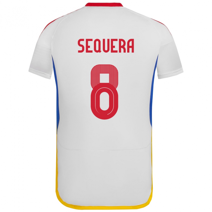 Kinder Venezuela Giovanny Sequera #8 Weiß Auswärtstrikot Trikot 24-26 T-Shirt