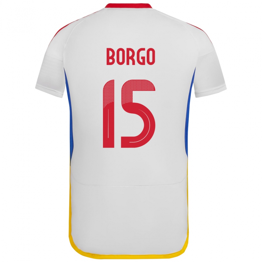 Kinder Venezuela Ángel Borgo #15 Weiß Auswärtstrikot Trikot 24-26 T-Shirt