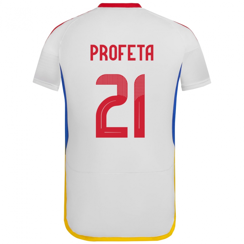 Kinder Venezuela Nicola Profeta #21 Weiß Auswärtstrikot Trikot 24-26 T-Shirt