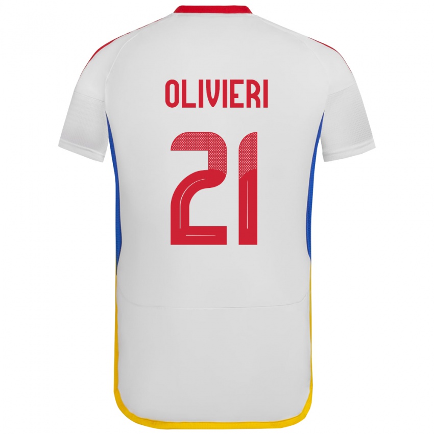 Kinder Venezuela Bárbara Olivieri #21 Weiß Auswärtstrikot Trikot 24-26 T-Shirt