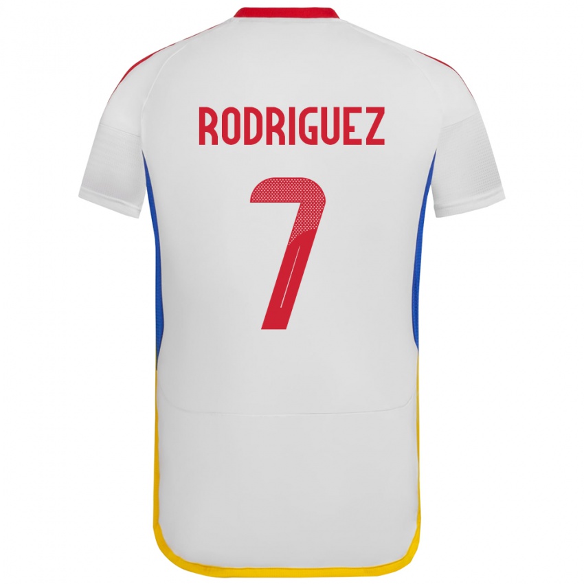 Kinder Venezuela Daniuska Rodriguez #7 Weiß Auswärtstrikot Trikot 24-26 T-Shirt