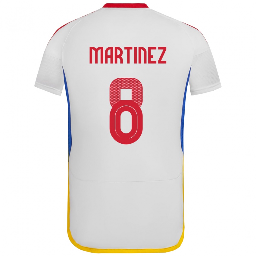 Kinder Venezuela Bárbara Martínez #8 Weiß Auswärtstrikot Trikot 24-26 T-Shirt