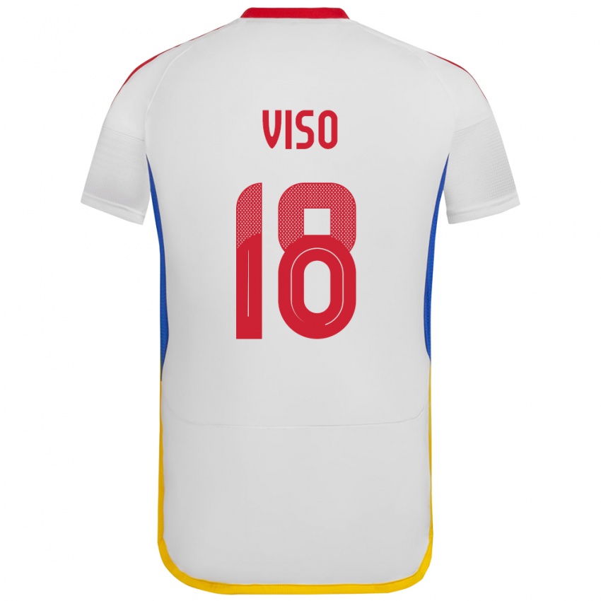 Kinder Venezuela Ysaura Viso #18 Weiß Auswärtstrikot Trikot 24-26 T-Shirt