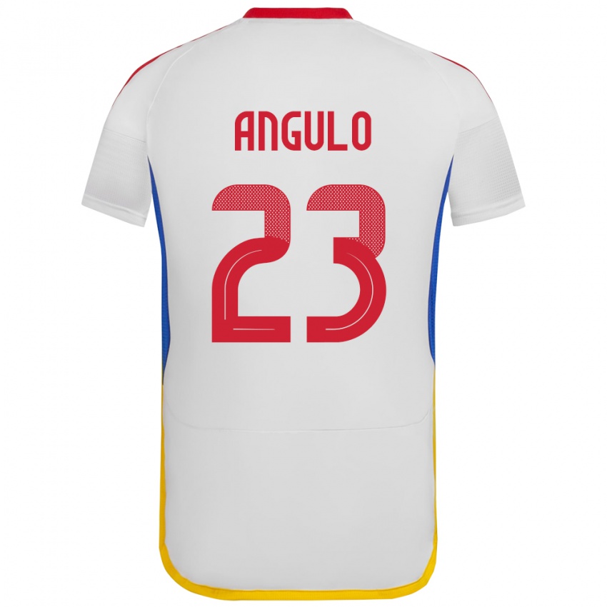 Kinder Venezuela Gabriela Angulo #23 Weiß Auswärtstrikot Trikot 24-26 T-Shirt