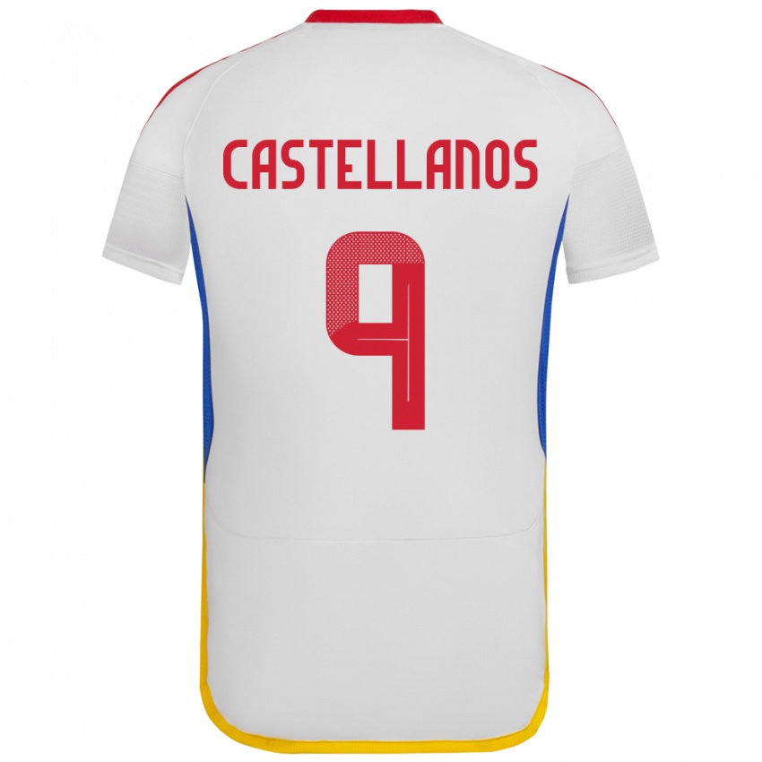 Kinder Venezuela Deyna Castellanos #9 Weiß Auswärtstrikot Trikot 24-26 T-Shirt