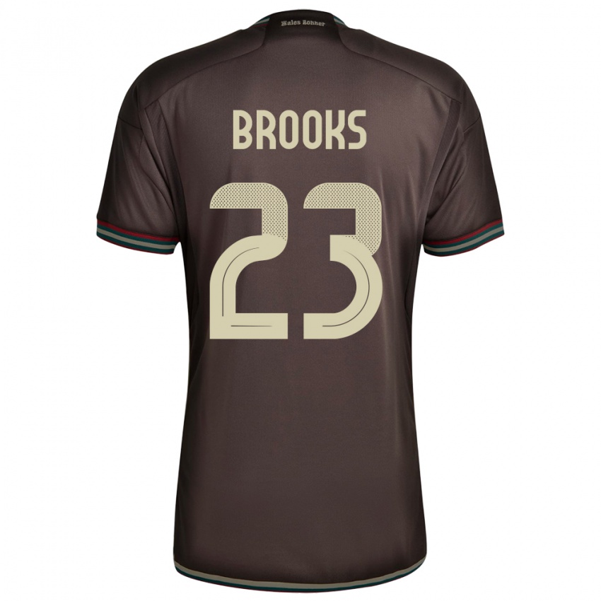 Kinder Jamaika Liya Brooks #23 Nachtbraun Auswärtstrikot Trikot 24-26 T-Shirt