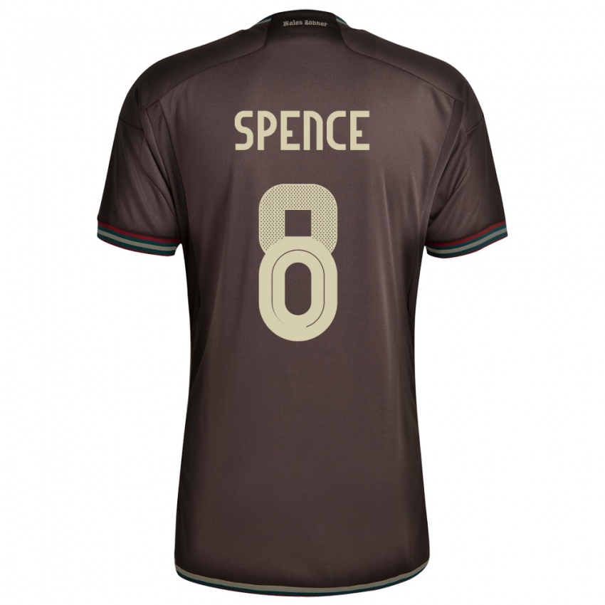 Kinder Jamaika Drew Spence #8 Nachtbraun Auswärtstrikot Trikot 24-26 T-Shirt