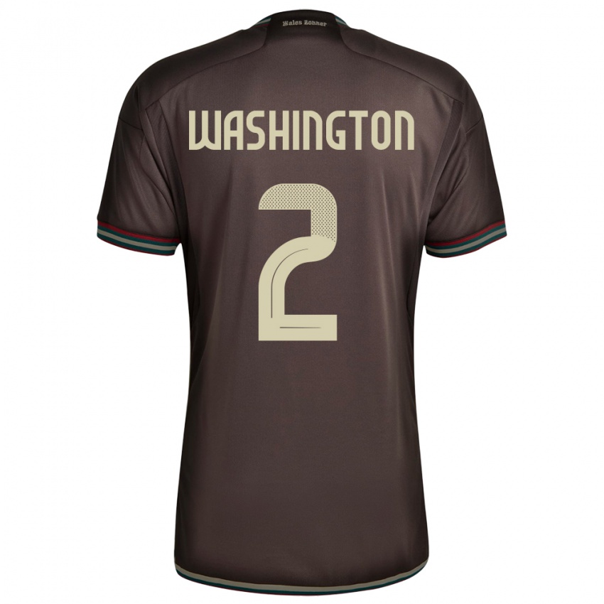 Kinder Jamaika Solai Washington #2 Nachtbraun Auswärtstrikot Trikot 24-26 T-Shirt