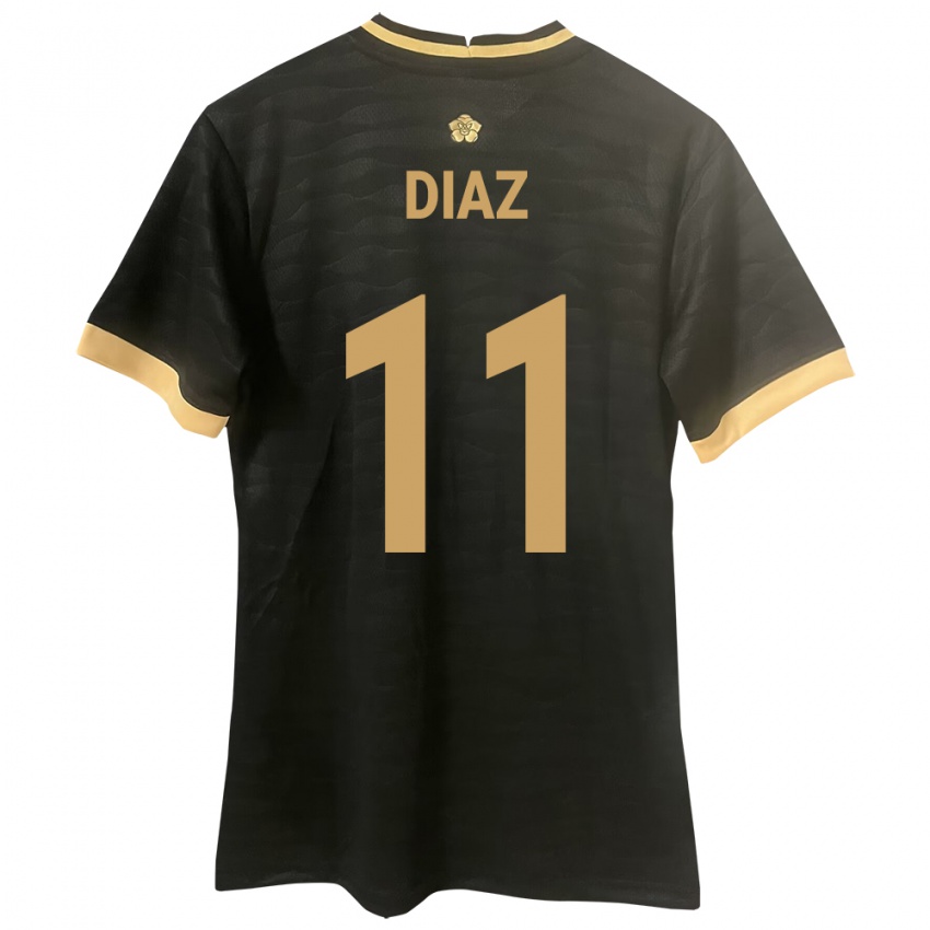 Kinder Panama Ismael Díaz #11 Schwarz Auswärtstrikot Trikot 24-26 T-Shirt