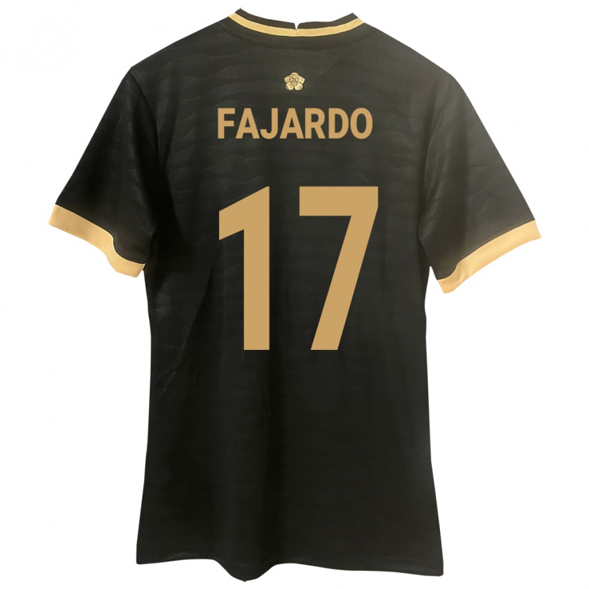 Kinder Panama José Fajardo #17 Schwarz Auswärtstrikot Trikot 24-26 T-Shirt