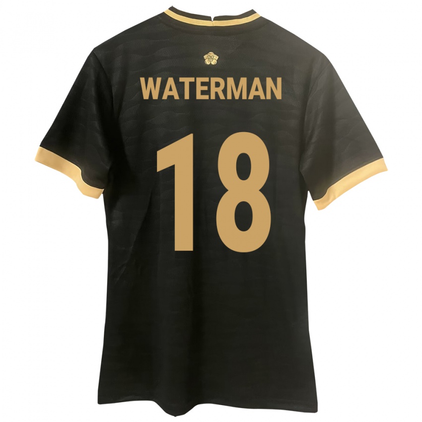 Kinder Panama Cecilio Waterman #18 Schwarz Auswärtstrikot Trikot 24-26 T-Shirt