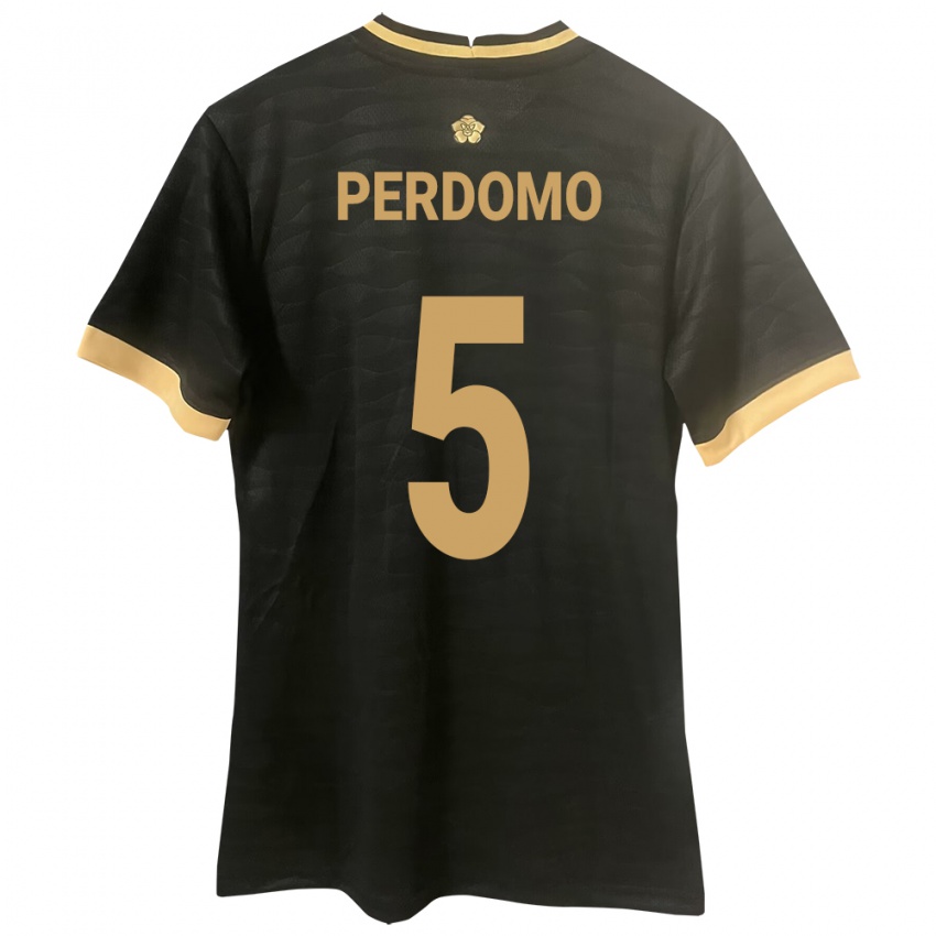 Kinder Panama Reyniel Perdomo #5 Schwarz Auswärtstrikot Trikot 24-26 T-Shirt