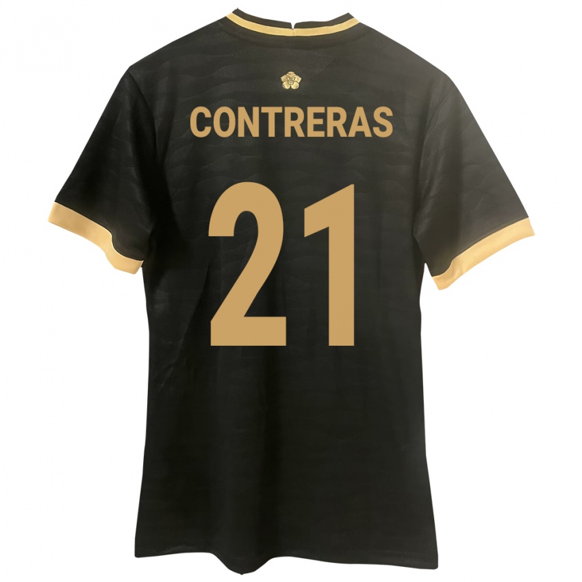 Kinder Panama Davis Contreras #21 Schwarz Auswärtstrikot Trikot 24-26 T-Shirt