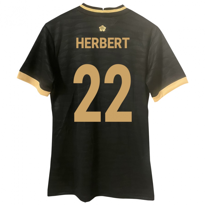 Kinder Panama Antony Herbert #22 Schwarz Auswärtstrikot Trikot 24-26 T-Shirt