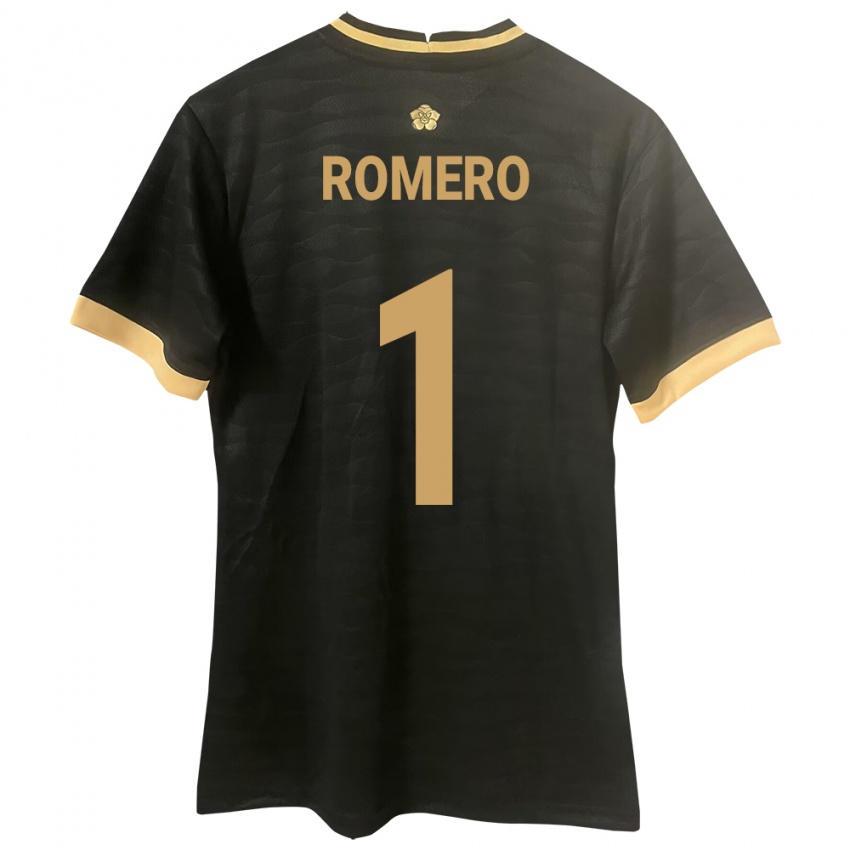 Kinder Panama Manuel Romero #1 Schwarz Auswärtstrikot Trikot 24-26 T-Shirt