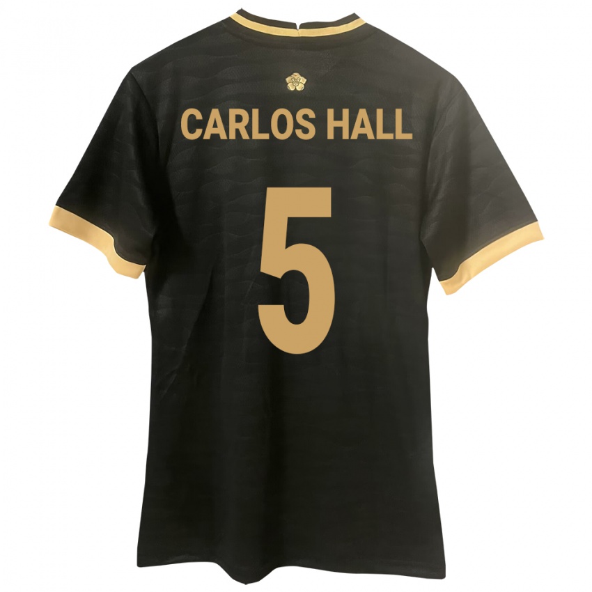 Kinder Panama Juan Carlos Hall #5 Schwarz Auswärtstrikot Trikot 24-26 T-Shirt