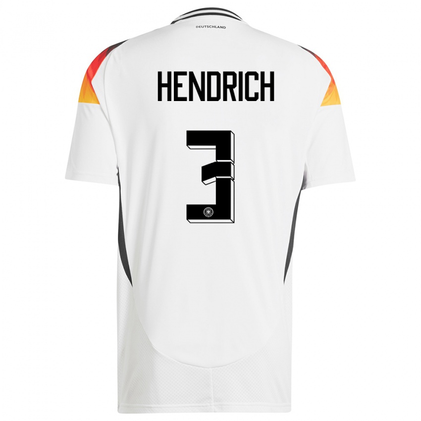 Herren Deutschland Kathrin Hendrich #3 Weiß Heimtrikot Trikot 24-26 T-Shirt