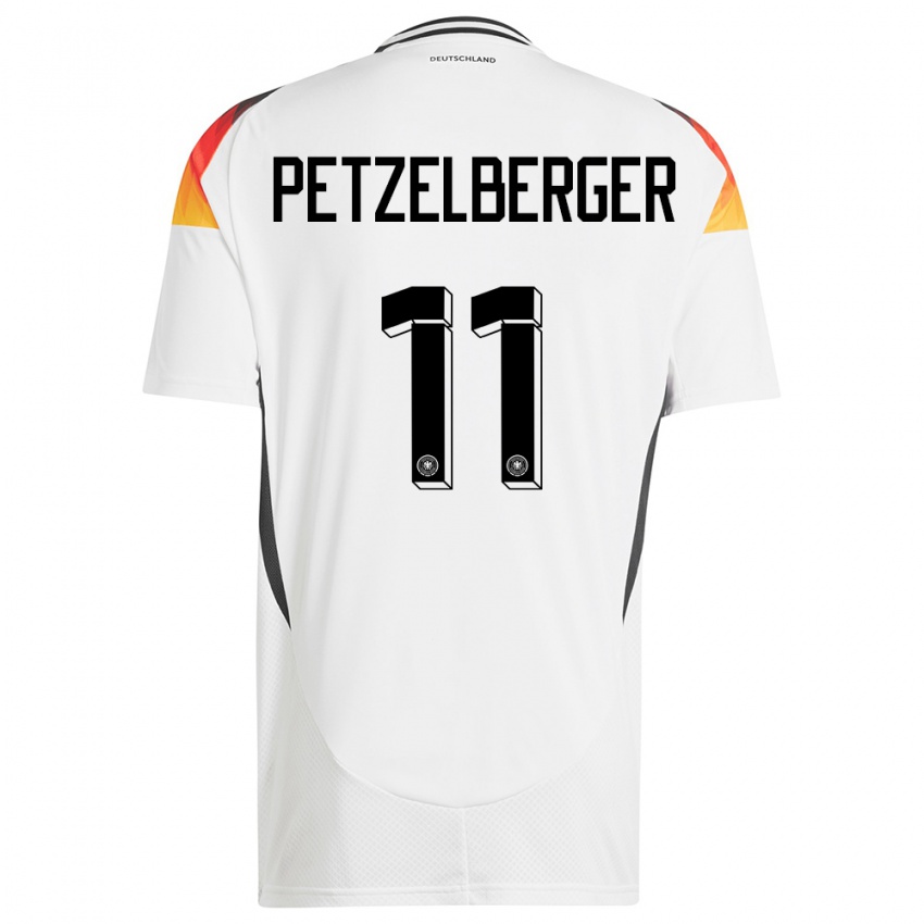 Herren Deutschland Ramona Petzelberger #11 Weiß Heimtrikot Trikot 24-26 T-Shirt