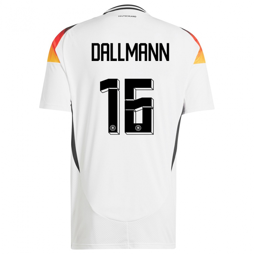 Herren Deutschland Linda Dallmann #16 Weiß Heimtrikot Trikot 24-26 T-Shirt