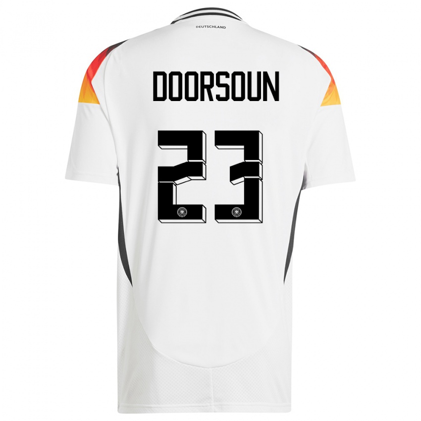 Herren Deutschland Sara Doorsoun #23 Weiß Heimtrikot Trikot 24-26 T-Shirt