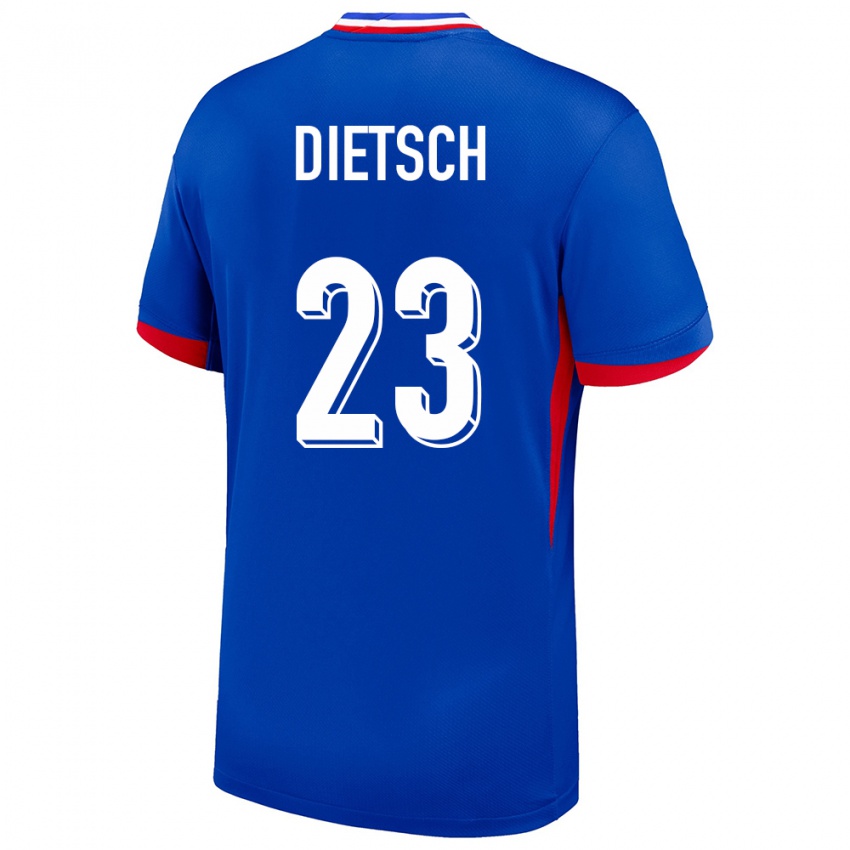 Herren Frankreich Guillaume Dietsch #23 Blau Heimtrikot Trikot 24-26 T-Shirt