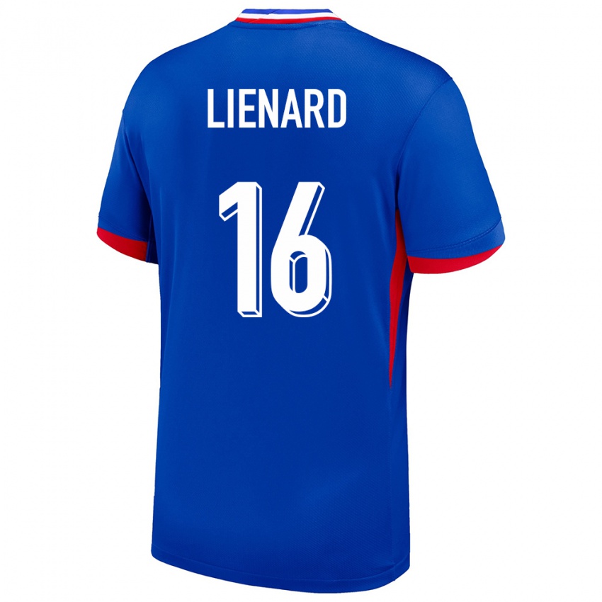 Herren Frankreich Yann Lienard #16 Blau Heimtrikot Trikot 24-26 T-Shirt