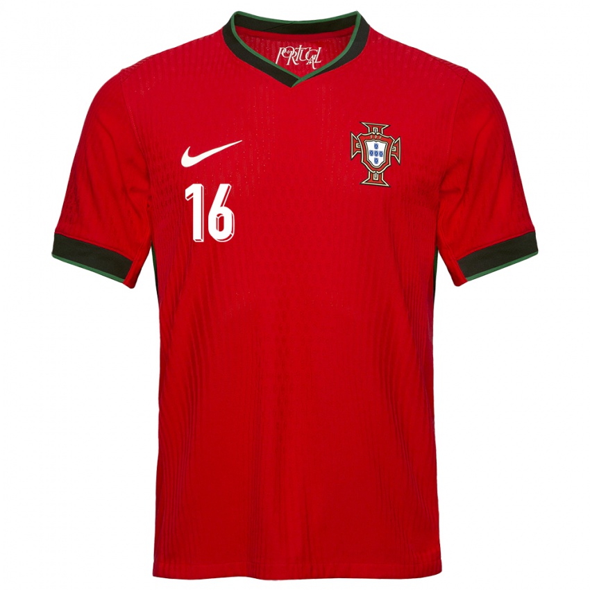 Herren Portugal Renato Sanches #16 Rot Heimtrikot Trikot 24-26 T-Shirt