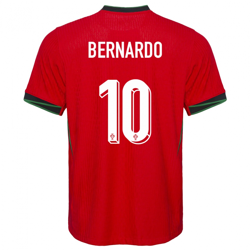 Herren Portugal Bernardo Silva #10 Rot Heimtrikot Trikot 24-26 T-Shirt