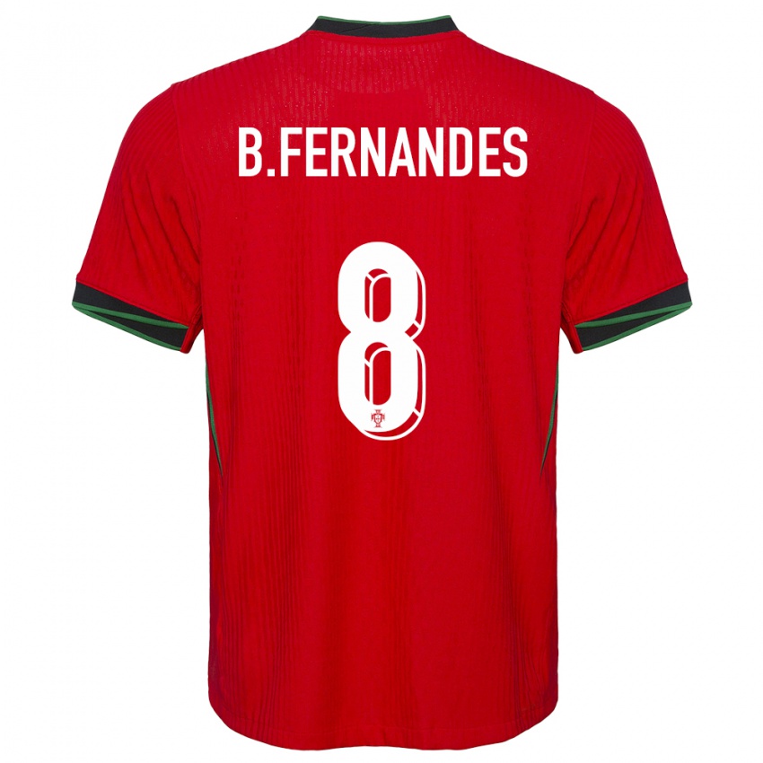 Herren Portugal Bruno Fernandes #8 Rot Heimtrikot Trikot 24-26 T-Shirt