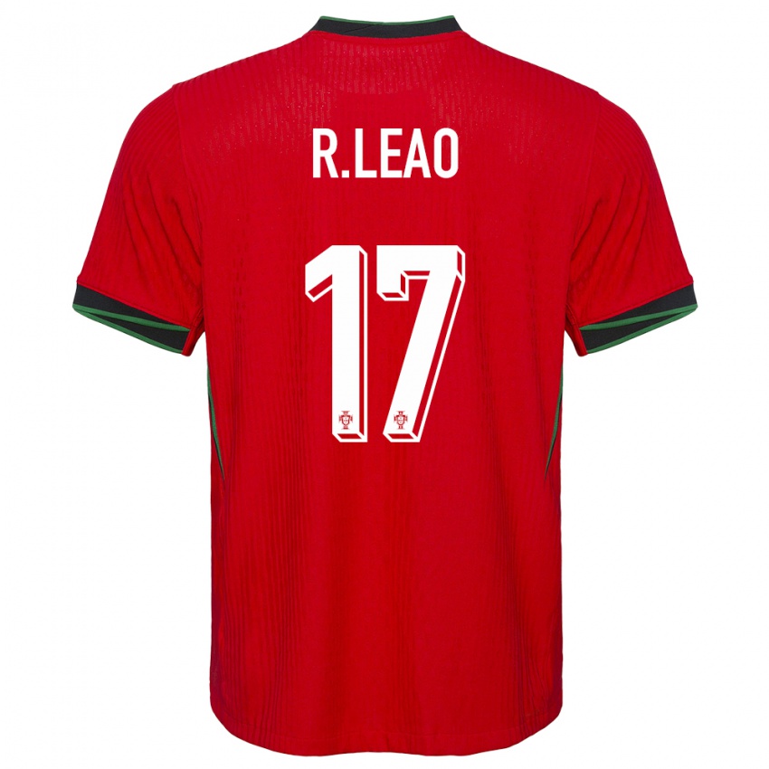 Herren Portugal Rafael Leao #17 Rot Heimtrikot Trikot 24-26 T-Shirt