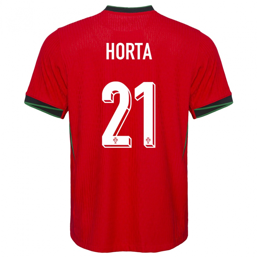 Herren Portugal Ricardo Horta #21 Rot Heimtrikot Trikot 24-26 T-Shirt