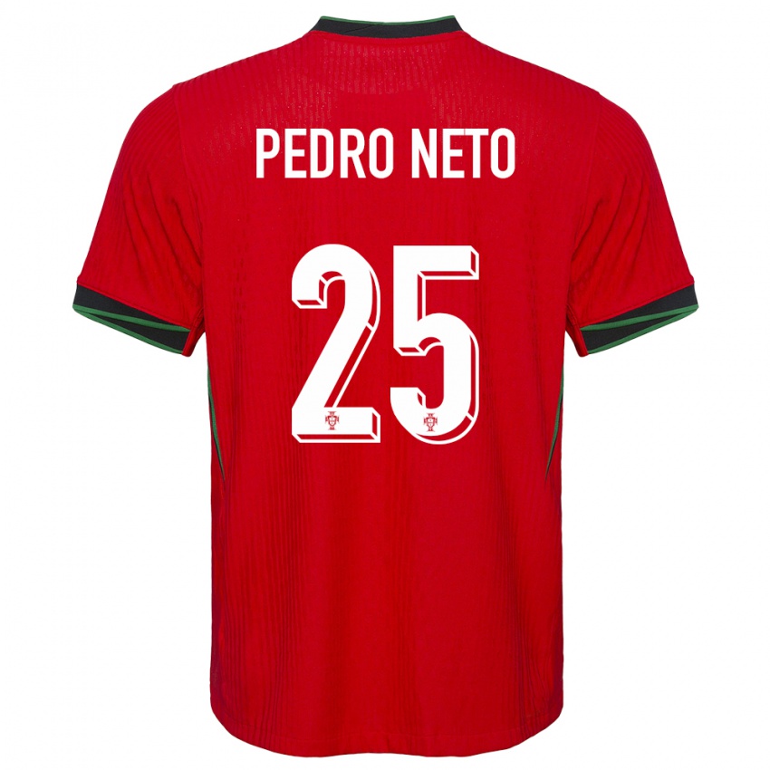 Herren Portugal Pedro Neto #25 Rot Heimtrikot Trikot 24-26 T-Shirt