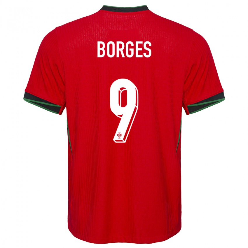 Herren Portugal Ana Borges #9 Rot Heimtrikot Trikot 24-26 T-Shirt