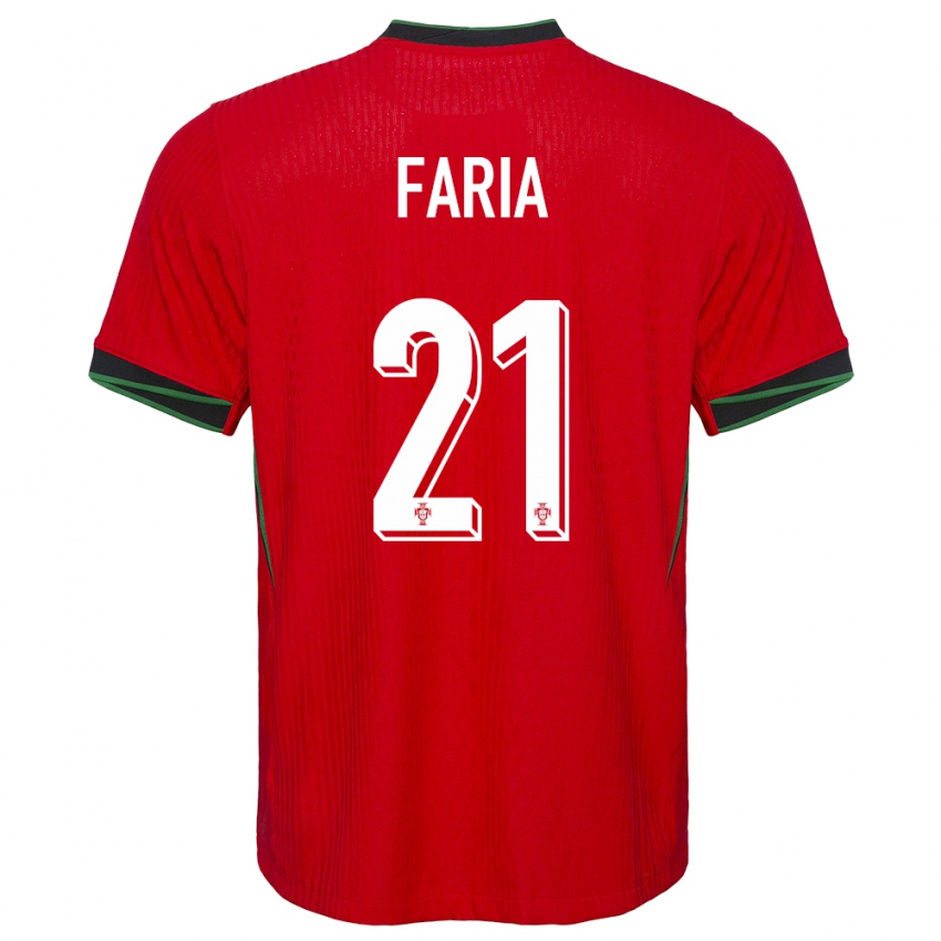 Herren Portugal Andreia Faria #21 Rot Heimtrikot Trikot 24-26 T-Shirt